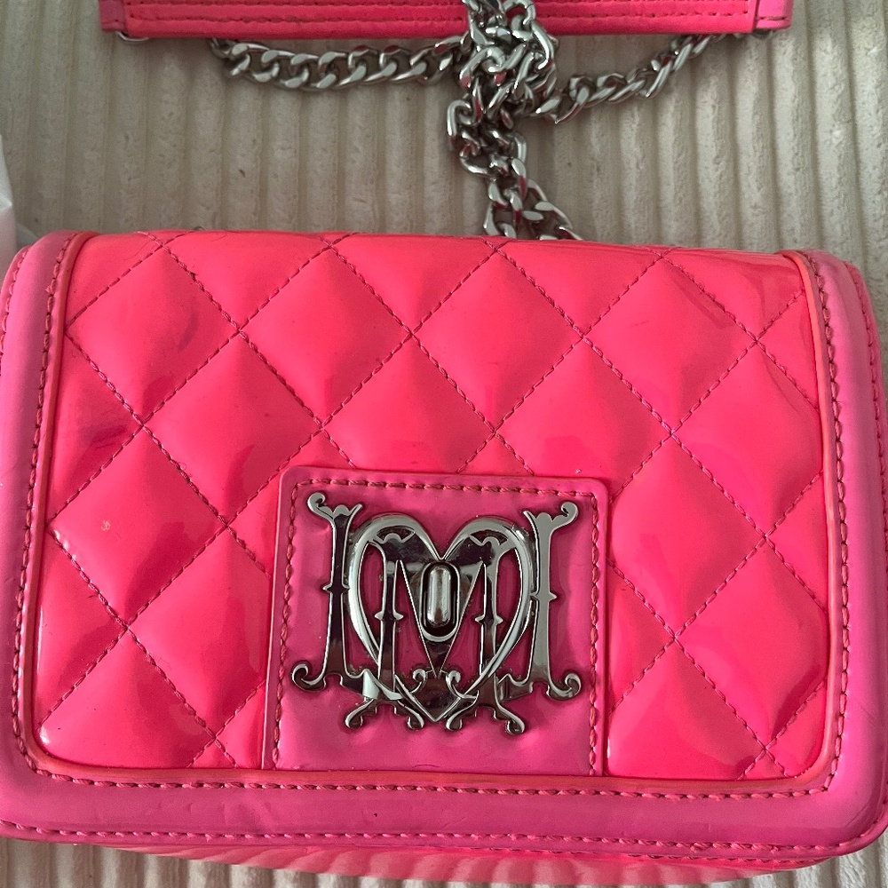 Barbie Hot pink crossbody with dust bag (some stains)